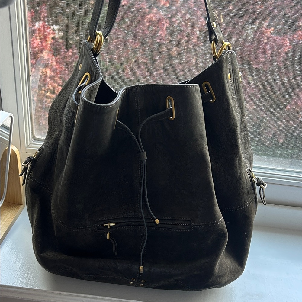Jerome Dreyfuss Drawstring Hobo Bag - Women — dark gray